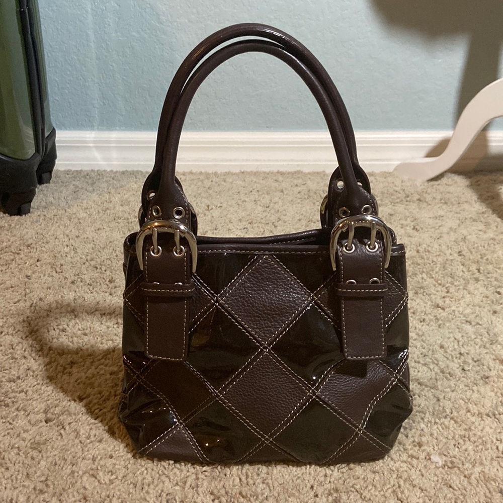 Tignanello Patch Pattern Handbag-Tote - image 1